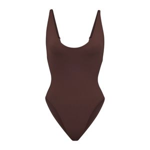 NWT SKIMS SWIM SCOOP NECK ONE PIECE IN COCOA